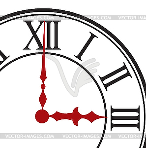 Dial of hours. - vector clipart