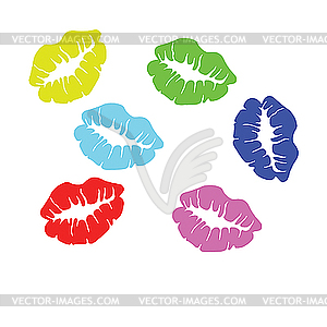 Colour female lips. - vector image