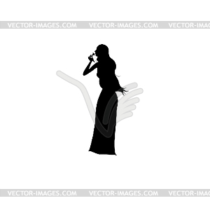 Standing woman. - vector clipart