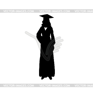 Standing woman. - vector clipart