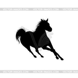 Hurrying horse. - vector clipart