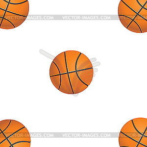 Пять шаров баскетбол. - векторный клипарт EPS