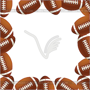 Rugby footballs of balls. - vector image