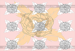 Background of roses. - vector clip art