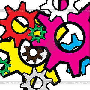 Colour gears. - vector image