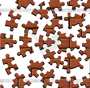 3-D puzzle. - vector clipart