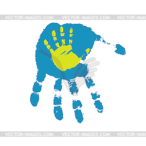 Hand print. - vector clipart