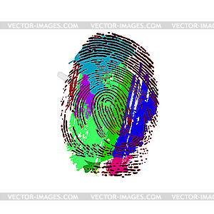 Imprint of index finger. - vector image