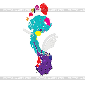 Foot print. - vector clipart