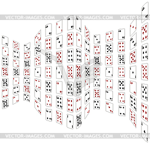 Abstraction of playing cards. - vector image