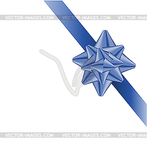Dark blue bow. - vector image