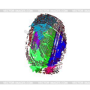 Imprint of index finger. - vector clipart