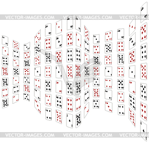 Abstraction of playing cards. - vector image
