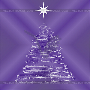 New Year tree consisting of stars . - vector clipart