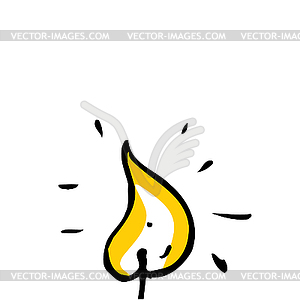 Flame of candle. - vector clip art