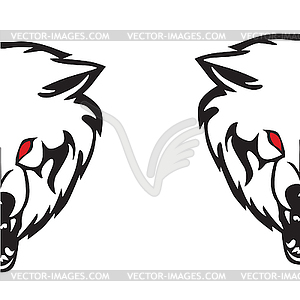 Head of wolf. - vector clip art