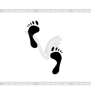 Black prints of feet - vector image