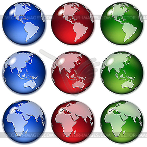 Globes - vector clip art