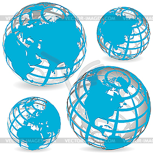 Globes - vector clip art