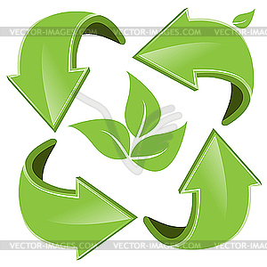 Green Arrows - color vector clipart