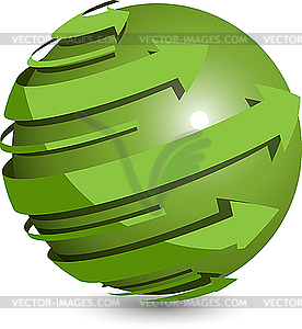 Green ball - vector image