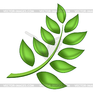 Green branch - vector clipart