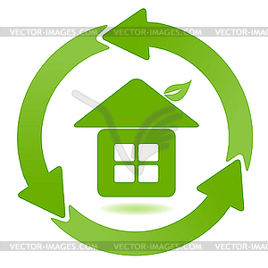 Green house - vector image