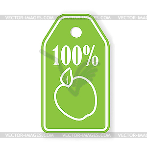 Label apple - vector clipart
