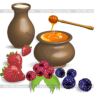 Milk And Honey - vector image