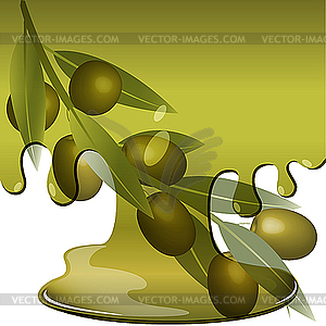 Оливковое масло - клипарт в векторном виде