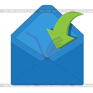 Open envelope - vector clipart