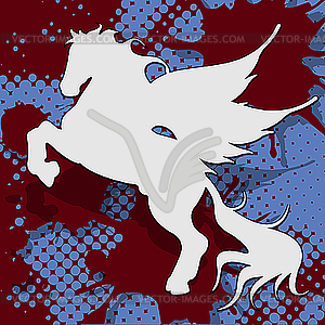 Pegasus - color vector clipart