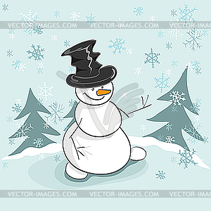 Snowman - vector image