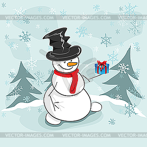 Snowman - vector image