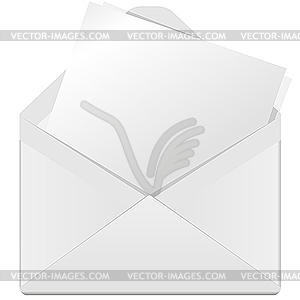 Белый конверт - иллюстрация в векторном формате