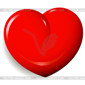 Red heart - vector image