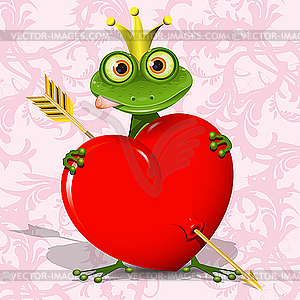 Frog princess - vector clip art