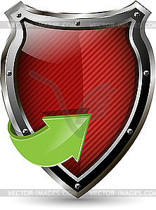 Red shield - vector image