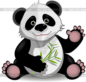 Funny panda - vector clipart