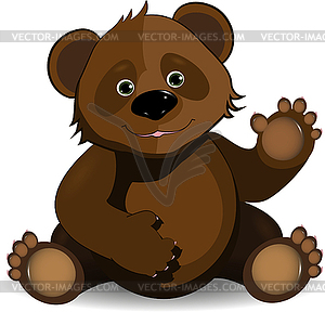 Funny bear - vector image