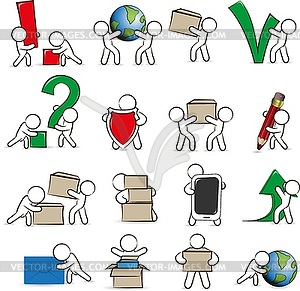 White Men - stock vector clipart