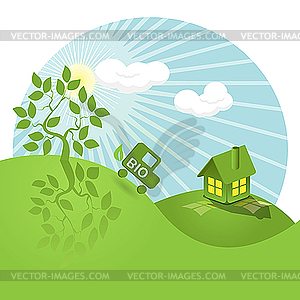 Bio landscape - vector clipart