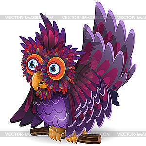 Surprised bird - vector image