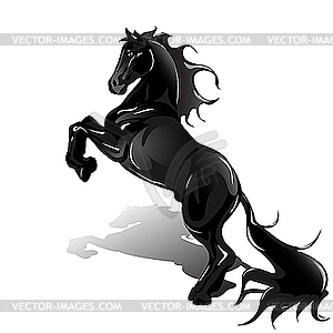 Black Horse - vector clipart