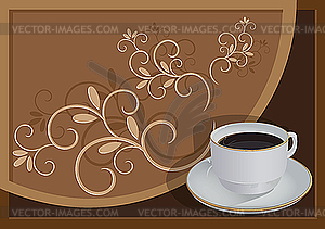 Cup with coffee - vector clipart