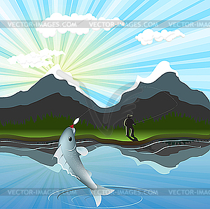 Fishing - vector clipart