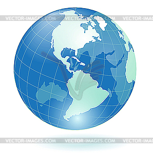 Blue globe - vector clip art