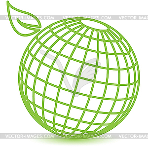 Green globe - stock vector clipart