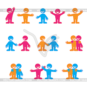 Signs with people - vector image