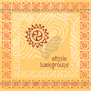 Ethnic solar background - vector clipart